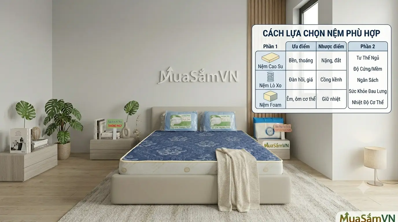 Cách Lựa Chọn Nệm Cho Người Đau Lưng Và Sinh Viên